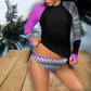 Daizy Mayhem Long Sleeve Surfing Bikini Pompeii Purple